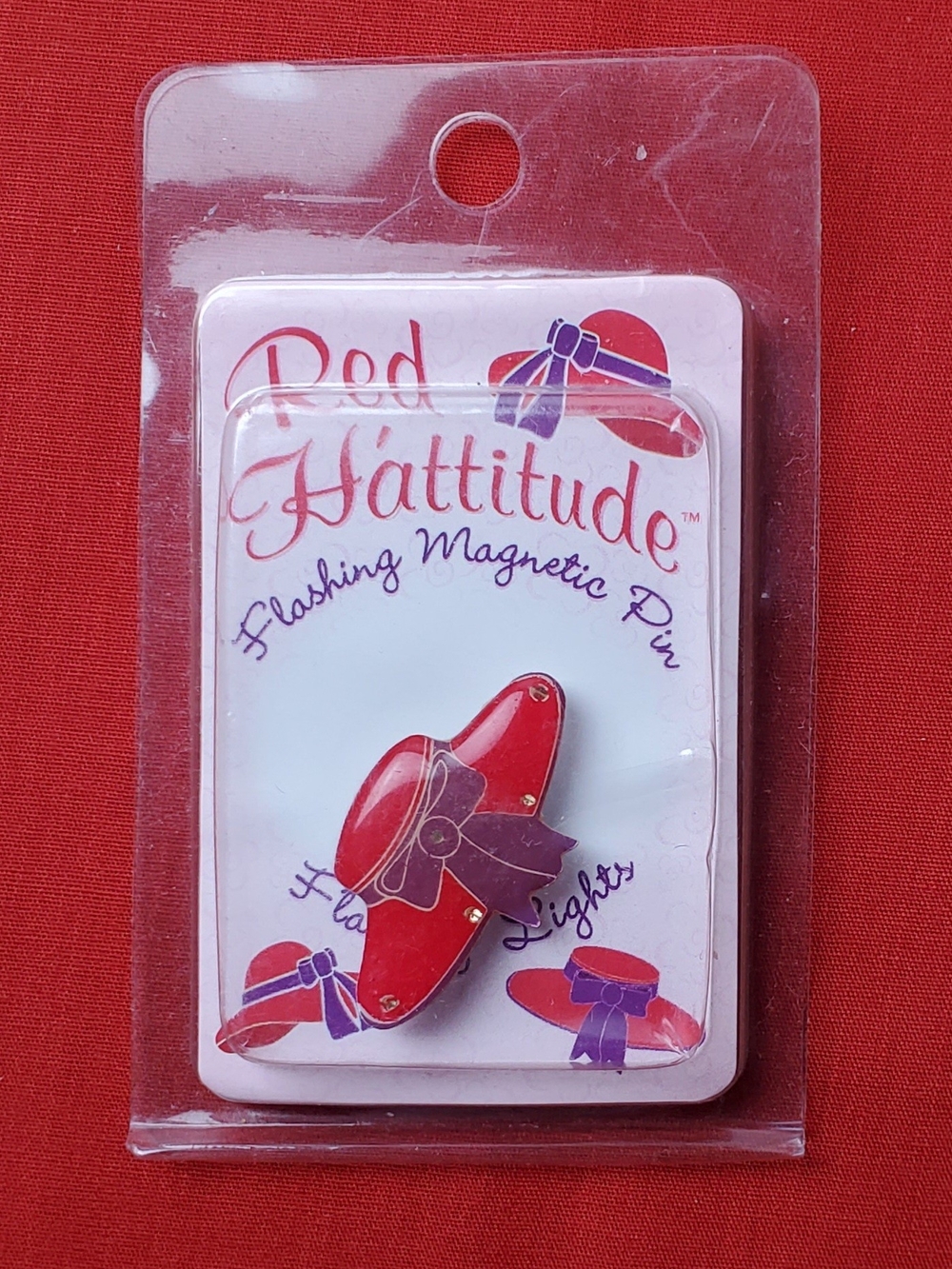 Red Kids' Magnetic Flashing Pin - Red